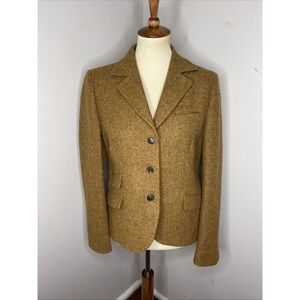Womens Walker Slater Harris Tweed Wool Ronay Jacket Mustard Yellow Brown UK 14
